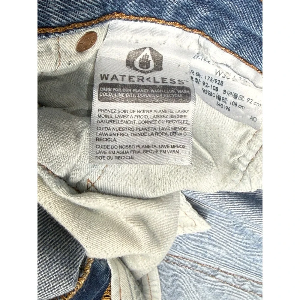 Levis 501 Original Fit Mens Jeans W36 L33 Blue‎ Denim Button Fly Straight Leg